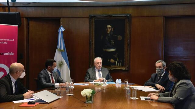 El ministro Ginés González García en comunicación vía zoom con Diputados. (Foto: Ministerio de Salud)