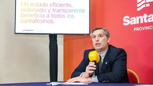 El ministro de Economía de Santa Fe, Pablo Olivares, presentó el informe financiero del primer semestre de 2024.