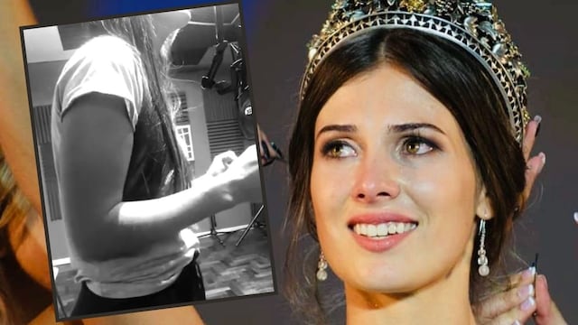 Mayra Tous, la reina de la Vendimia, le cantó a la Virgen de la Carrodilla.