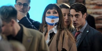 Moria Casán asistió a la jura de Sergio Massa como ministro de Economía.