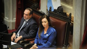 La vicepresidenta Victoria Villarruel convocó a tratar el caso Kueider en el Senado (Foto: Federico López Claro)