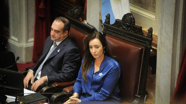 La vicepresidenta Victoria Villarruel convocó a tratar el caso Kueider en el Senado (Foto: Federico López Claro)