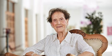Josefina Di Pietro, Reina Nacional de la Vendimia 1946, representó a Las Heras y hoy participa de un audiovisual en honor a los 150 de su departamento. Gentileza Marcelo Aguilar/Prensa Las Heras