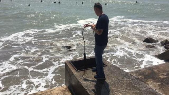 El gabinete de Oceanografía Física del INIDEP informó la temperatura del agua en la superficie del mar en Mar del Plata.