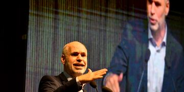 Horacio Rodríguez Larreta se presentó en el predio de La Rural. Foto: José Gabriel Hernández.
