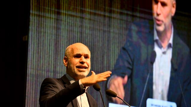 Horacio Rodríguez Larreta se presentó en el predio de La Rural. Foto: José Gabriel Hernández.