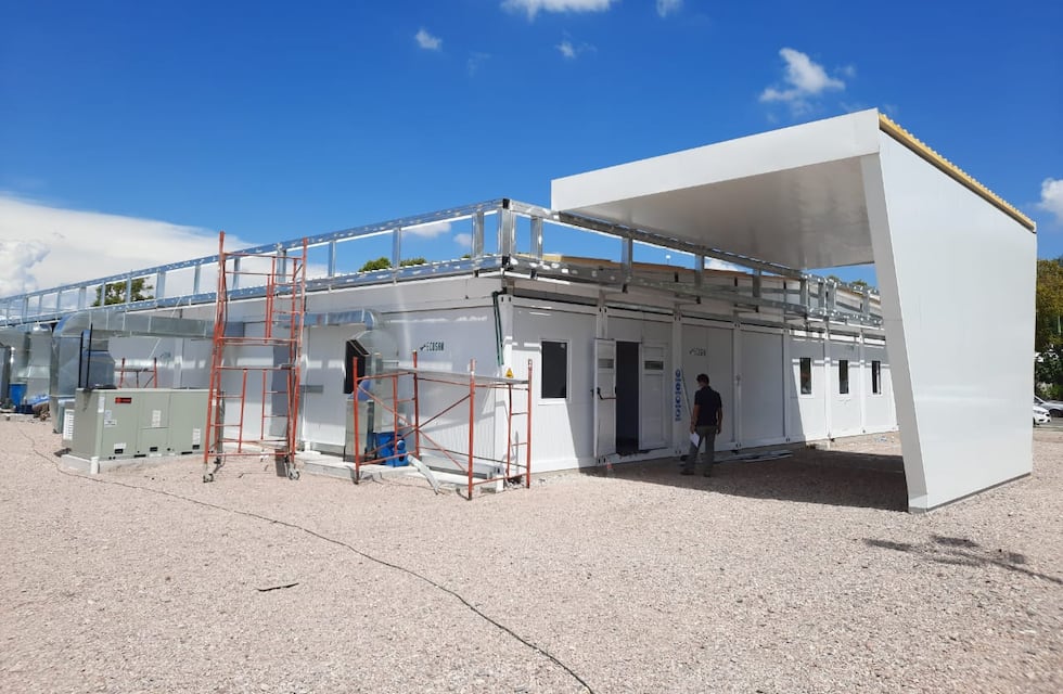 La Municipalidad realizará obras complementarias donde se levanta el centro modular sanitario