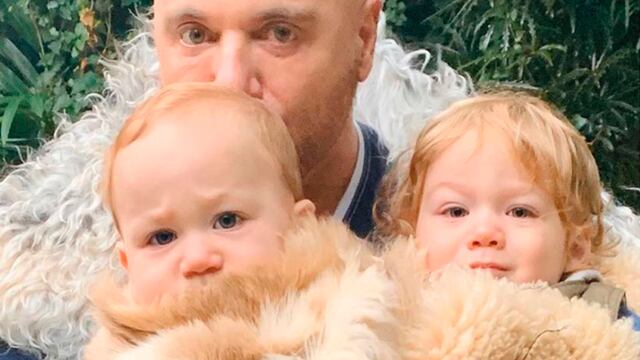 Germán Martitegui y sus hijos.