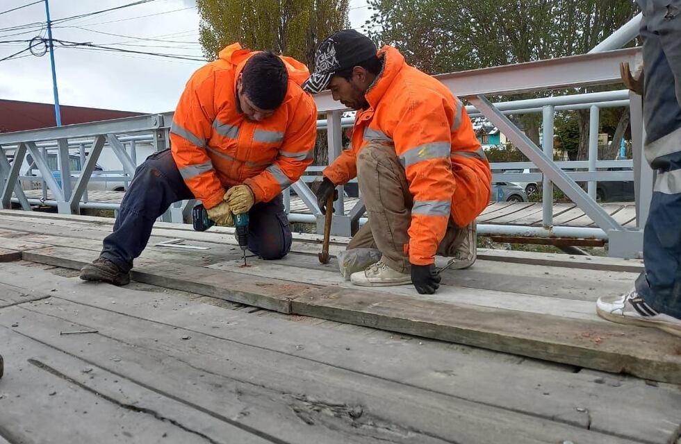 Ushuaia: reparan el puente sobre el Arroyo Grande