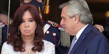 Dupla. La vicepresidenta Cristina Kirchner y el presidente Alberto Fernández. Foto: AP/Archivo.