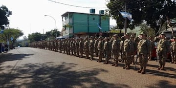 Puerto Iguazú: soldados que egresaron del Ejército Argentino juraron a la Bandera.