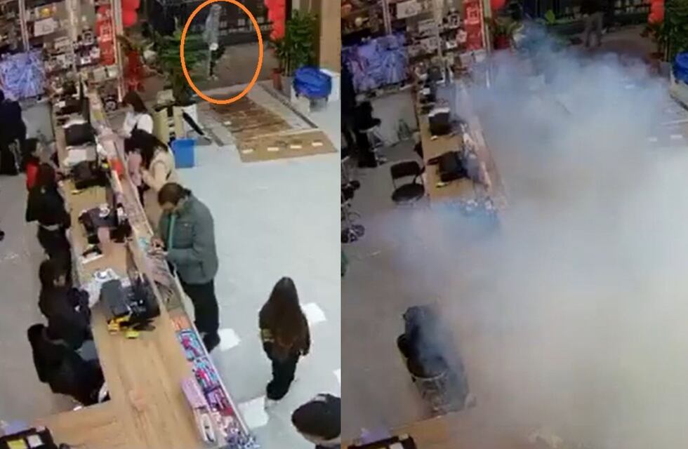 Tiraron una bomba de humo en una regalería china de Balvanera: el terrible susto de los clientes