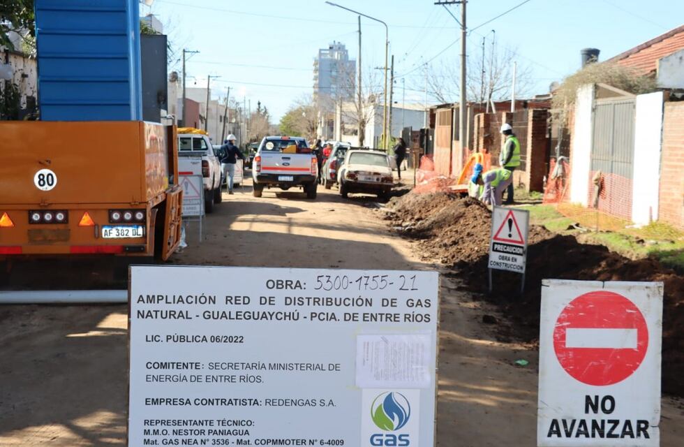 Finalizó la obra de ampliación de red de gas natural en Gualeguaychú