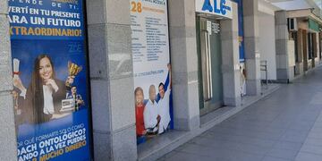 La oficina de Generación Zoe en Villa María, cerrada desde hace meses. (La Voz)
