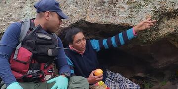 María del Carmen Herrero, la mujer perdida en el cerro Los Gigantes, y hallada este martes sana y salva. (Foto: Facebook / Bomberos Icho Cruz).