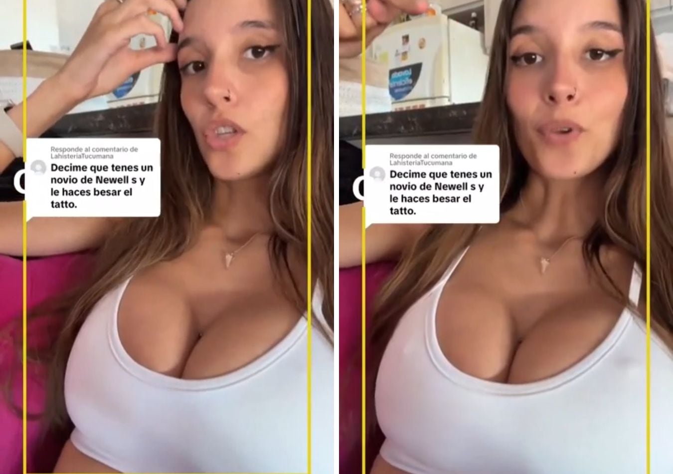 El video por el que se hizo viral, donde explica que es hincha de Rosario Central y su ex es de Newell’s.