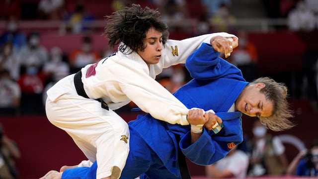 La argentina Pareto en su última presentación como judoca. Cayó ante la portuguesa Costa y cerró su impresionante carrera deportiva. (Foto: AP)
