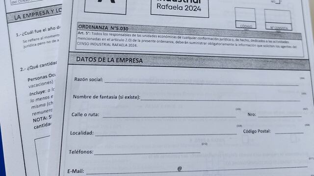 Se viene el 5° Censo Industrial de Rafaela