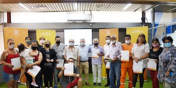 Entrega de pensiones en Arroyito