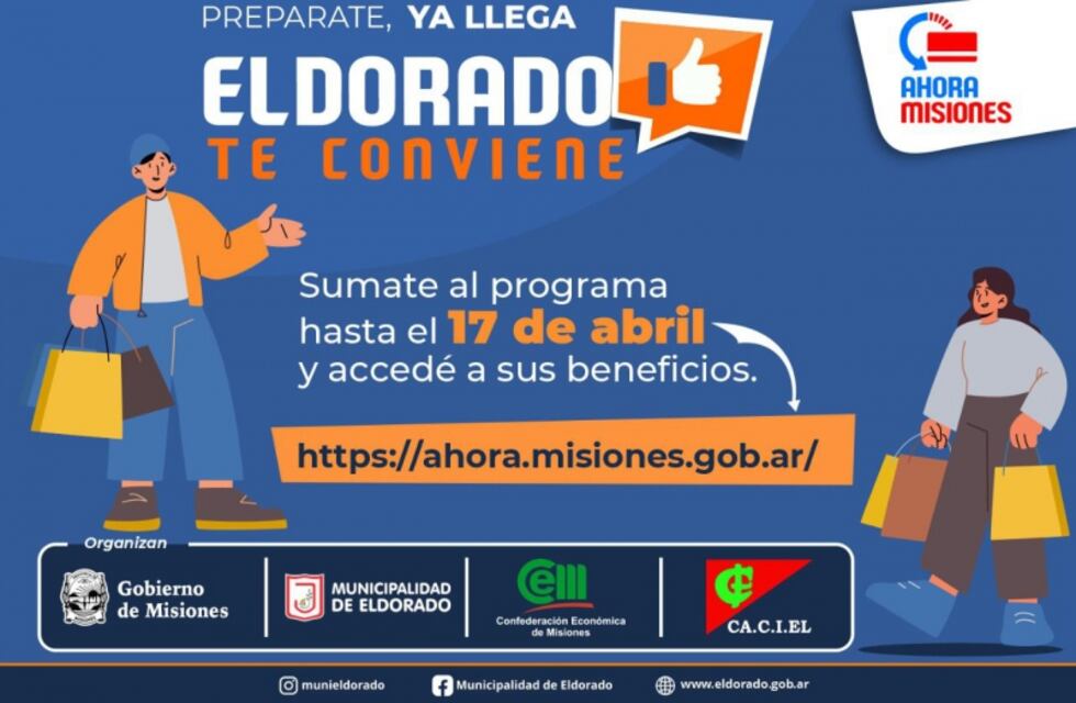 Continúa la inscripción para “Eldorado te Conviene”