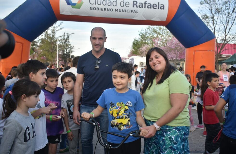 La familia disfrutó de la “Plaza Deportiva”