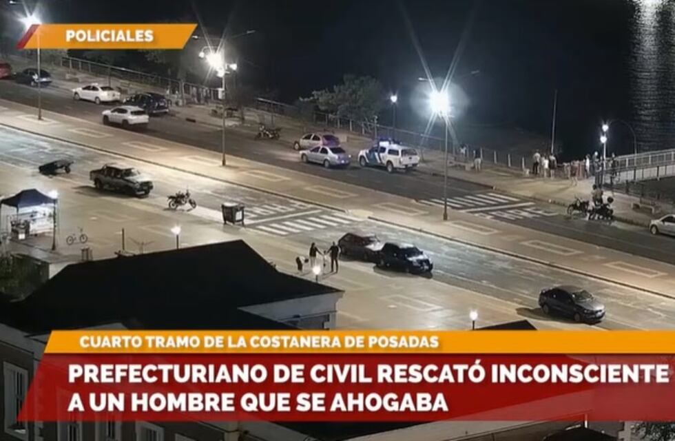 Posadas: efectivo de Prefectura le salvó la vida a un hombre que se ahogaba