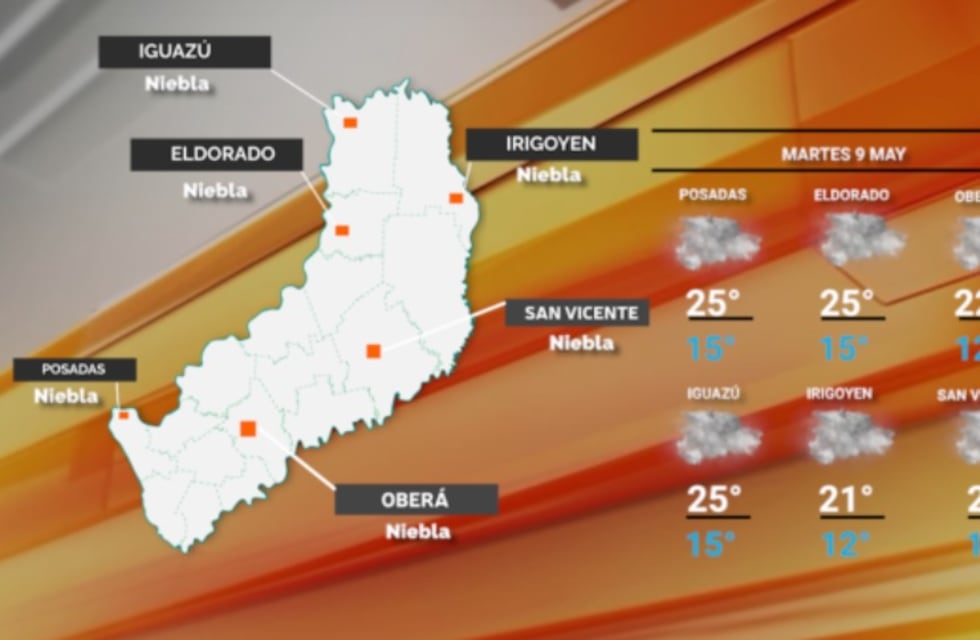 Martes con marcadas nieblas y neblinas en Misiones