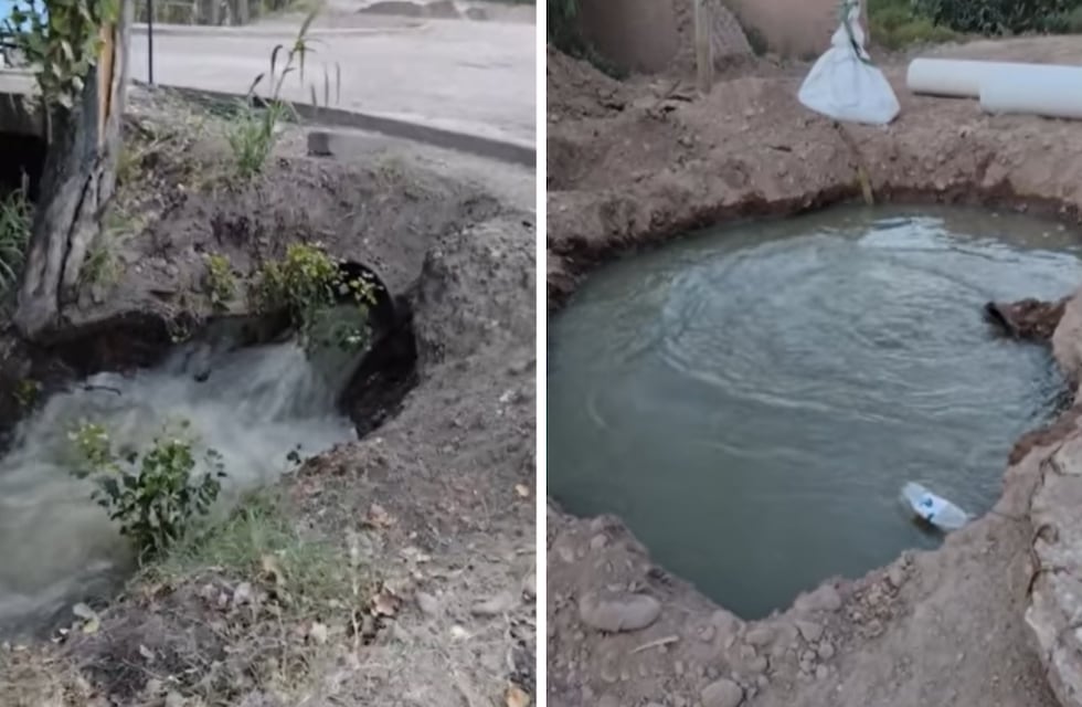 Una vecina filmó como contaminan el agua de riego por una desviación mal hecha