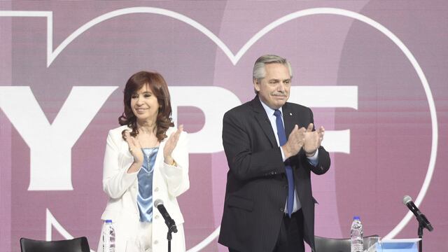 El presidente Alberto Fernández y la vicepresidenta Cristina Kirchner luego del "pacto de Olivos"