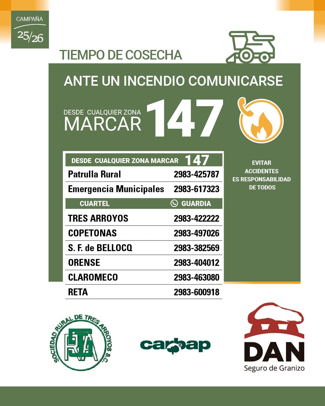 Consejos para prevenir incendios en épocas de cosecha