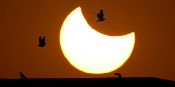 Eclipse parcial de sol.