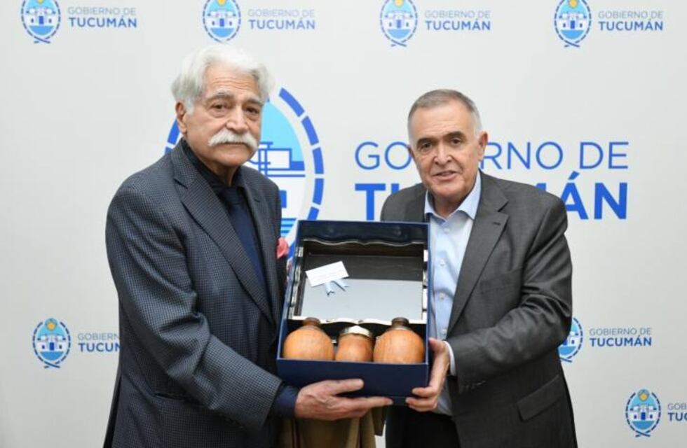 Encuentro entre Jaldo y el periodista Jorge "Turco" Asís