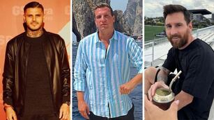 Maxi López, Lionel Messi y Mauro Icardi.