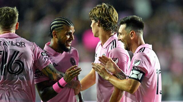 La celebración del segundo gol.