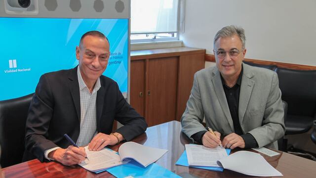 Firmaron un nuevo convenio para pavimentar el Camino N° 6