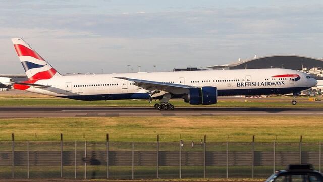 El último vuelo arribado a Ezeiza procedente de Reino Unido es de la empresa British Airways