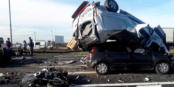 Un choque en cadena en la Autopista Panamericana dejó un muerto y casi una decena de heridos. Foto: Gentileza