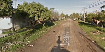 Calle donde se ubica el domicilio en el que fue hallada la joven.
