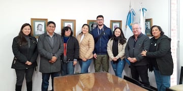 Autoridades y profesores de la UNJu recibieron a los tres estudiantes extranjeros de intercambio.