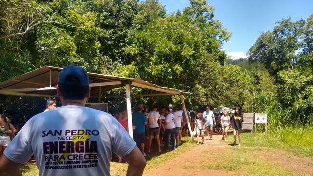 Problemática energética en San Pedro: llevaron los reclamos al Parque Moconá para visibilizar la situación.