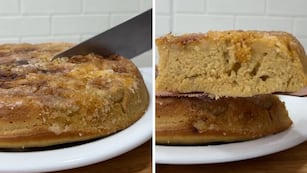 Cómo salvar la merienda en pocos minutos: receta de torta invertida de banana split
