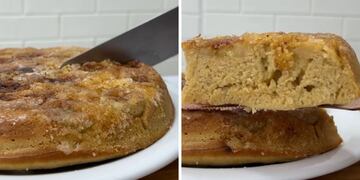 Cómo salvar la merienda en pocos minutos: receta de torta invertida de banana split