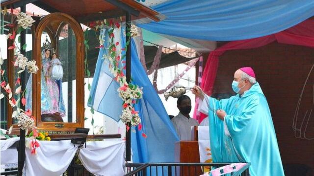 "La Virgen ha sido nuestro refugio en este tiempo de pandemia", expresó el obispo Daniel Fernández el año pasado en Río Blanco.