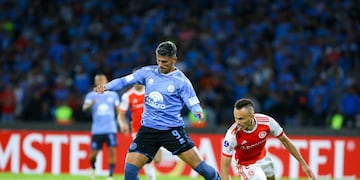 Lucas Passerini en su último partido con la camiseta de Belgrano.