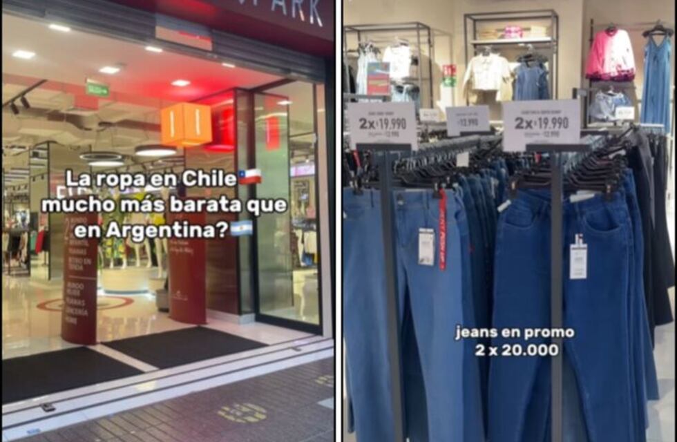 Fue a un shopping en Chile y mostró la locura de sus precios: “Dos Jeans por $20 mil”