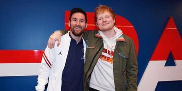 Lionel Messi y Ed Sheeran. (@leomessi)