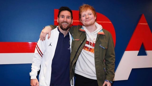 Lionel Messi y Ed Sheeran. (@leomessi)