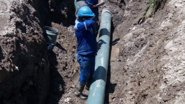 Este domingo habrá una interrupción del servicio de agua potable debido a la detección y reparación de una rotura en el acueducto principal de 500 mm en el asentamiento "6 de Agosto" de Los Huaicos.