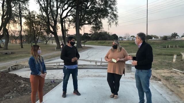 Avanza la pavimentación en el Villa Podio