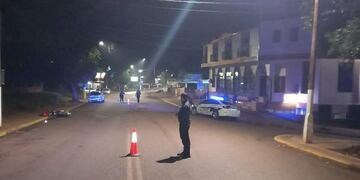 Accidente vial donde Dzysiuk fue abandonado luego de ser atropellado